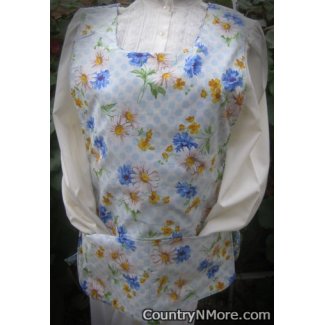 daisy flower spring floral cobbler apron lg xl