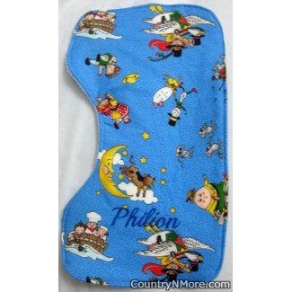 personalized embroidered burp cloth mother goose