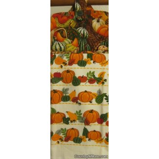 fall pumpkins squash oven door towel