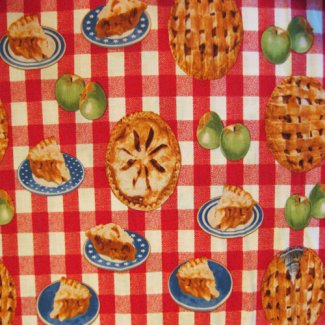 apple pie red check fabric